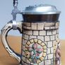 German Beer Stein Pewter Lid Vintage Made in Germany Image 3
