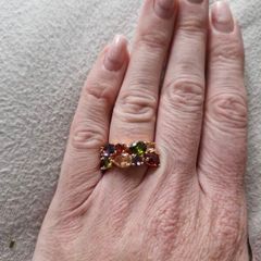 NEW colored stone rose gold ring