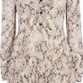 Karen Millen Beige Pink Snake Print Pleated Mini Dress BNWT UK 14 RRP 230 Image 2