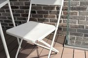 Outdoor foldable white chairs Ikea Fejan