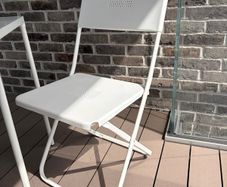 Outdoor foldable white chairs Ikea Fejan