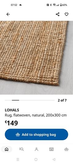 IKEA Lohals rug 2m x 3