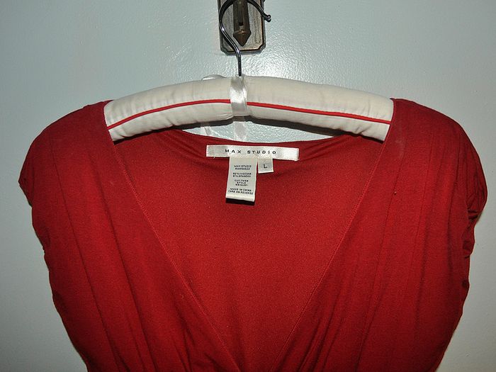 Red Dress, Max Studio, Sz L, Viscose, Knee-length