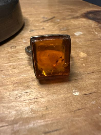 Silver gem ring