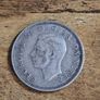 Great Britain UK 1945, One Shilling, George VI, English Crest, Silver Coin - free standard postage Image 2