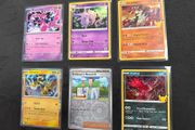 Set of 6 Pokemon Cards Zeraora, Professor's Research, Enamorus, Espeon, Groudon, Yveltal