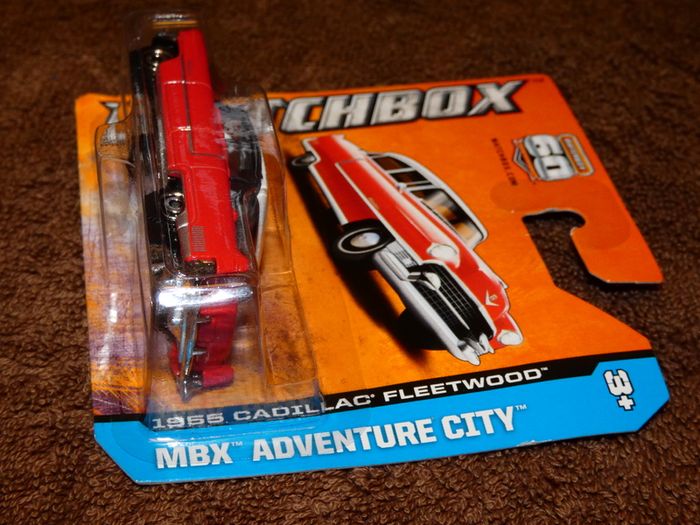 Matchbox 1955 Cadillac Fleetwood Red Body White Top 60th Anniversary Mbx Adventure City 2012