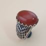 Genuine Red Agate Ring in 925 Sterling Silver Elegant Gemstone Jewelry Gift Image 7