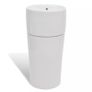 Ceramic Stand Bathroom Sink Basin Faucet/Overflow Hole White Round Image 2