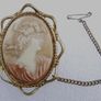 Vintage Gold Plated Shell Ornate Cameo Image 7