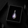 Vintage 925 Sterling Silver Rainbow Crystal Pendant Image 2