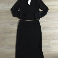 girls black 2 piece set, 9-10y, BNWT