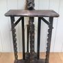 Hand Carved African Wood CD Holder Side Table Image 9