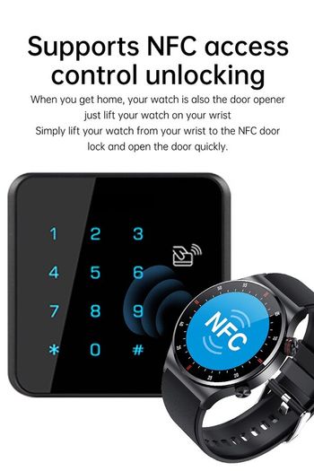 Bluetooth Call Smart Watch Men 2023 Sports Bracelet NFC Waterproof Custom Watch Face Men SmartWatch For IOS Android