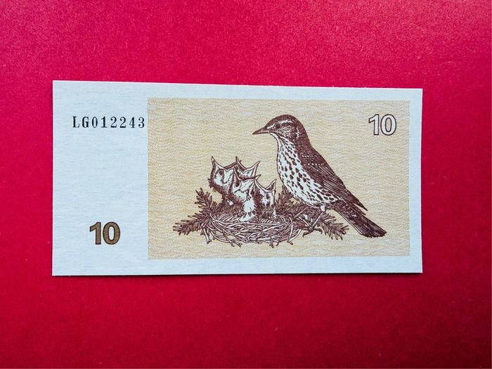 Lithuania   10 Talonas    1992  Pick  40.uncirculated  Scarce
