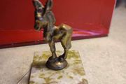 Figure Of  Donkey On Plinth Of Marble.