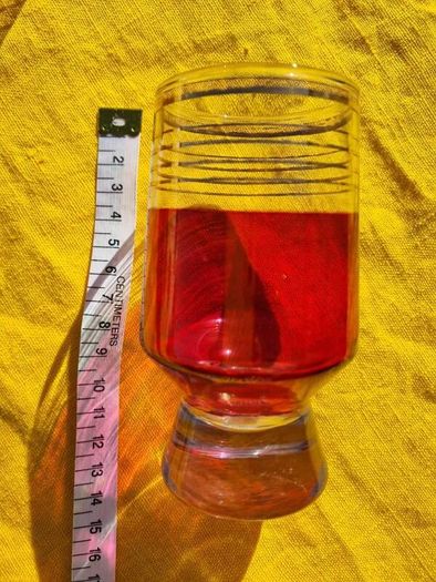 Mid Century Footed Glasses Set of 6.