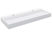 Wash Basin 120x46x11 cm Mineral Cast/Marble Cast White
