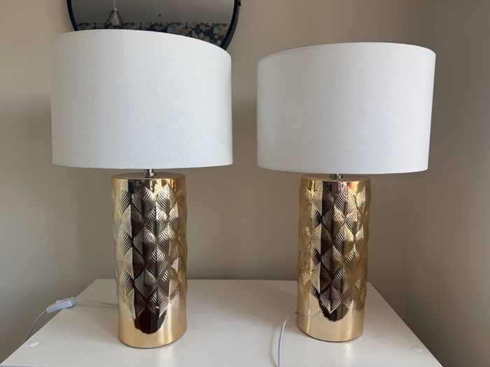 Pair of gold lamps