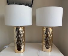 Pair of gold lamps