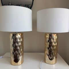 Pair of gold lamps