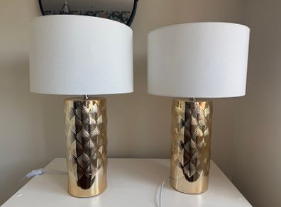 Pair of gold lamps