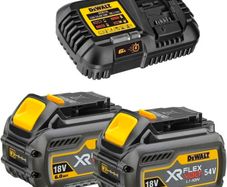 DeWalt 54v FlexVolt 2 x 6Ah Batteries and Fast Charger