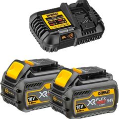 DeWalt 54v FlexVolt 2 x 6Ah Batteries and Fast Charger