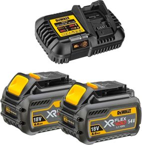 DeWalt 54v FlexVolt 2 x 6Ah Batteries and Fast Charger