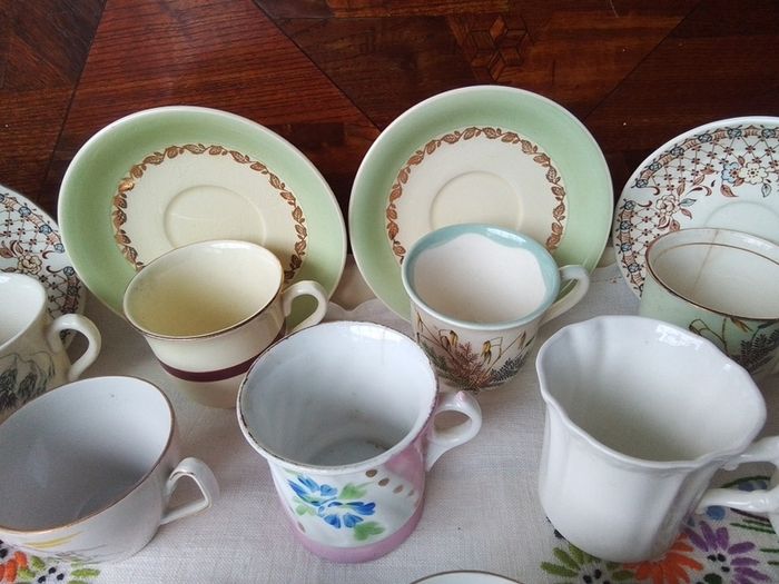 Odd Coffee Cups + Saucers