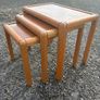 Mid-century vintage retro danish style nest of tables c1970 Image 4