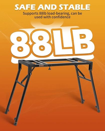 Collapsible Piano Keyboard Stand Adjustable and Portable Heavy Duty Music Stand - Fits 54/61/88 Key Electric Digital Pianos - Sturdy Musical Keyboard Table