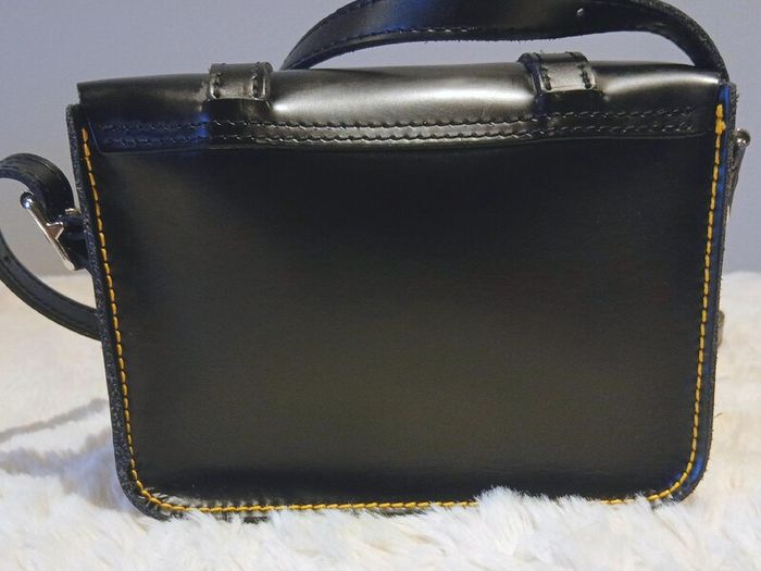Dr. Martens Black Leather 7" Crossbody Satchel Bag