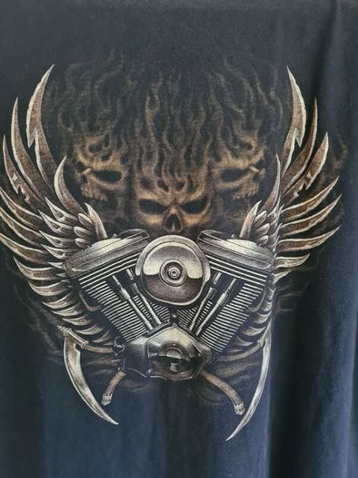 Vintage WILD motorbike biker t shirt Single stitch Size 3XL skulls Eagle motorcycles