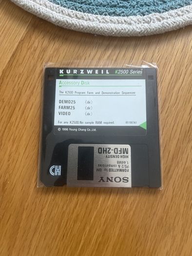 Kurzweil K2500 Complete Factory Disk Set - NEW SEALED - OS 2.31