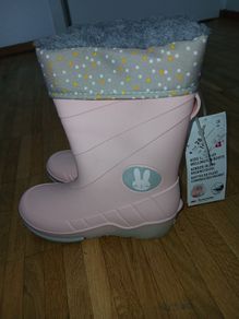 Light up fleece lined wellies