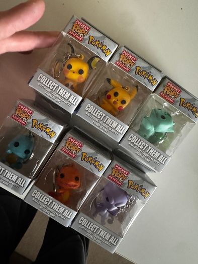 pokemon pop keyring x6
