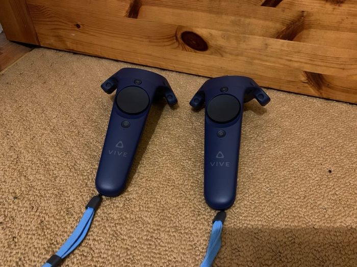 HTC Vive Pro VR headset and Vive wands