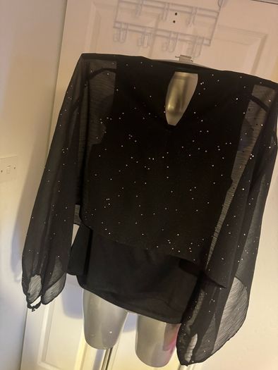 Coast black / pink details cape blouse size UK14 EU42 Perfect condition Postage included