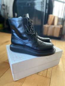 Alexander McQueen Hybrid Lace Up Ankle Boots - Size UK9