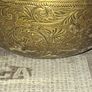 Old Ritual Cleansing or Offering Bowl Hand Engraved Brass Bowl, Starburst on the Base, Postage Available or Collection Image 2