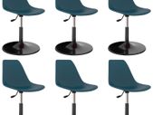 Swivel Dining Chairs 6 pcs Turquoise PP