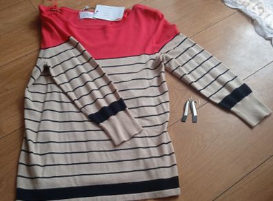 Strip knit jumper