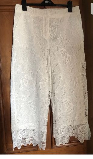 M&S Autograph Cropped Trousers Floral Lace size 12 New without tags