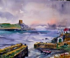 Coliemore Harbour  watercolour