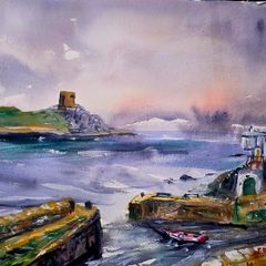 Coliemore Harbour  watercolour