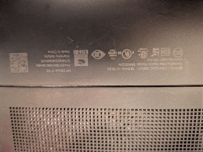 HP Zbook 17 G5