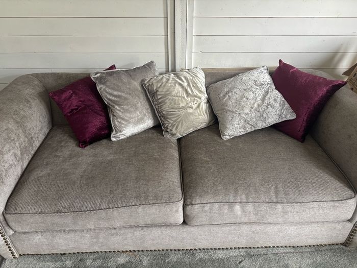 Large 2 seater grey sofa