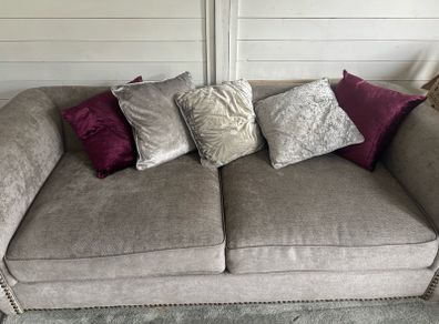Large 2 seater grey sofa