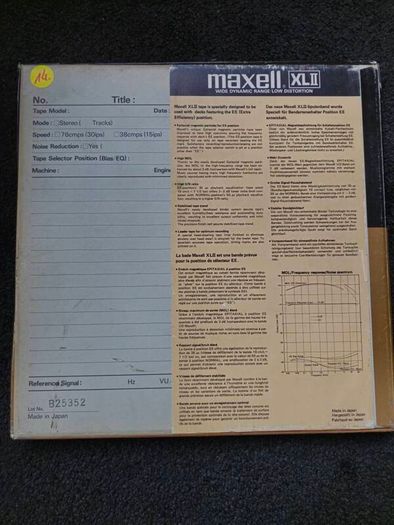 maxell xlii 35-180 EE reel to reel tape